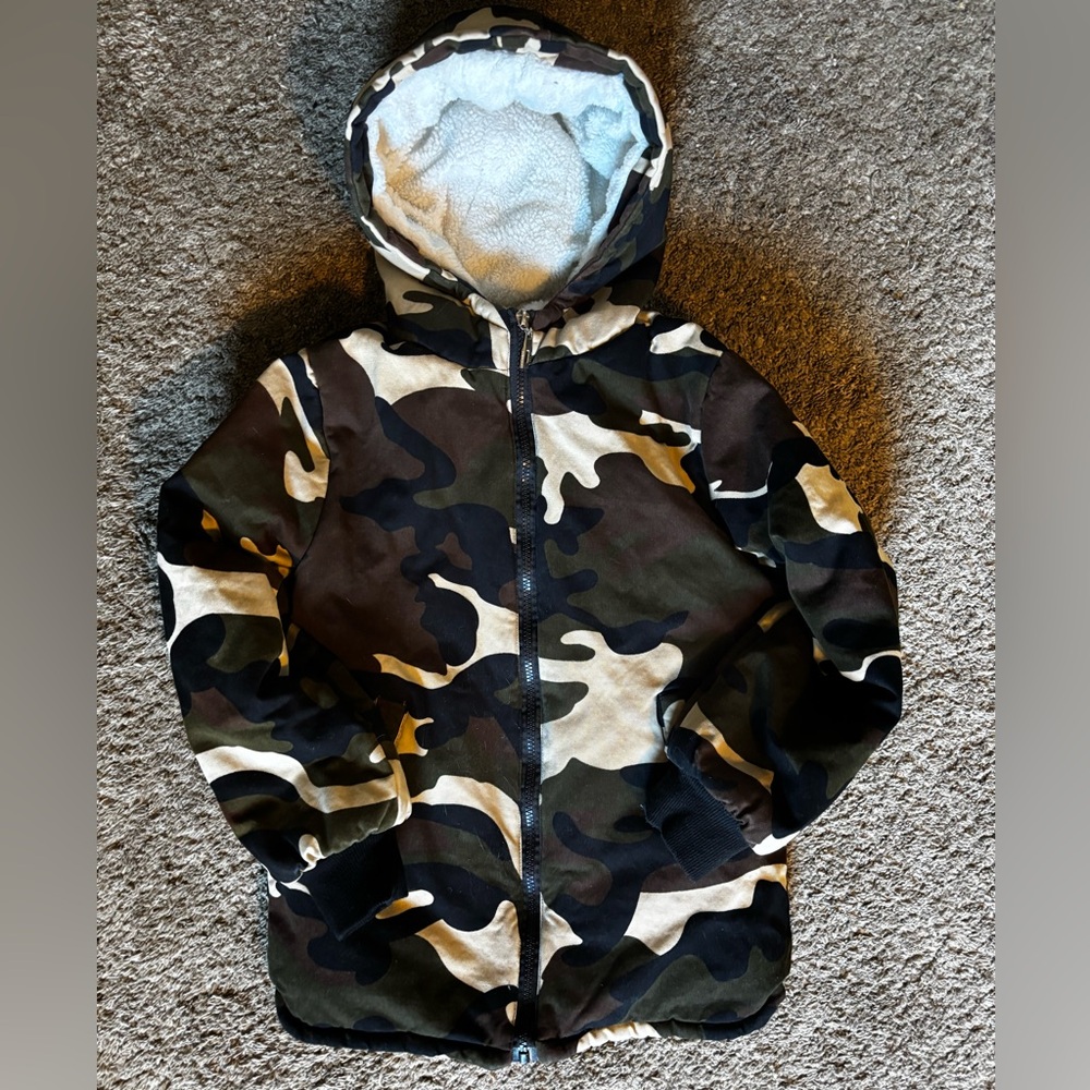 Kids Camouflage Puffer Jacket